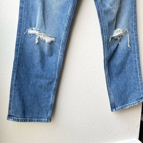 MOTHER Superior Blue The Tomcat Playing With Scissors Ankle Straight Jeans Sz 24 - Picture 7 of 16